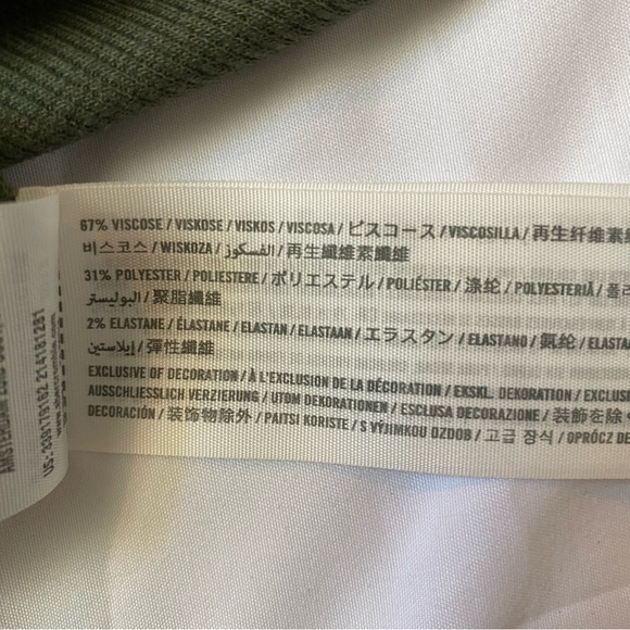 Olive Green Chic Babydoll Lace-Up Top - Picture 5 of 7